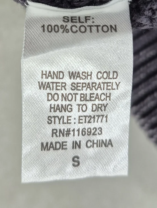 Easel cable knit cardigan sweater women's small ash gray burnout horn buttons - Picture 12 of 12